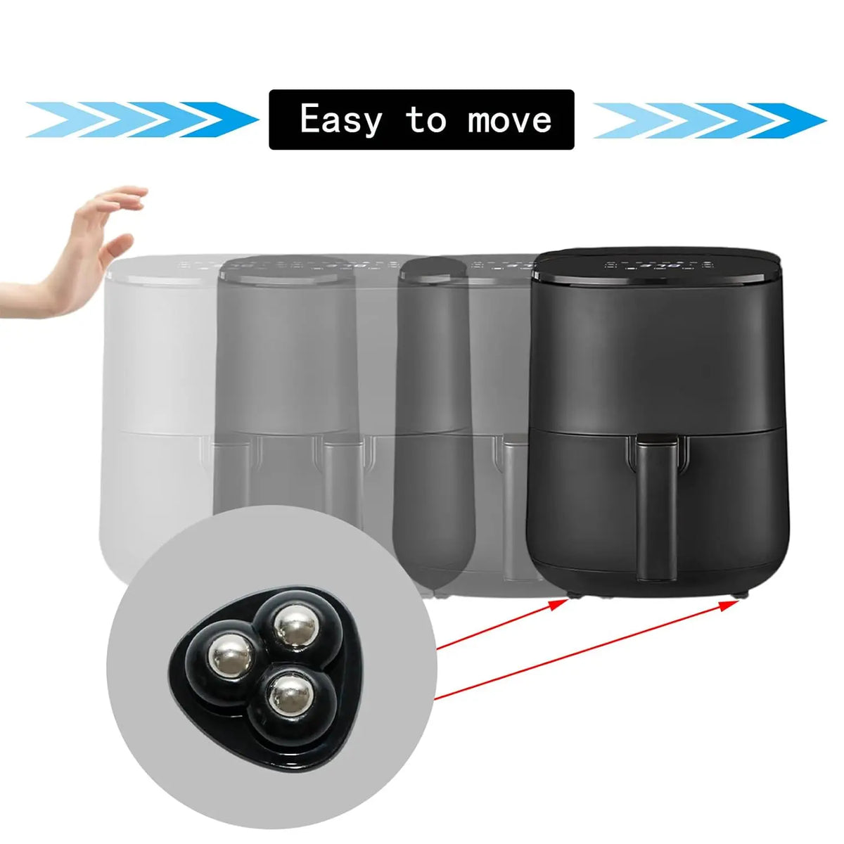Self-Adhesive Appliance Moving Wheels