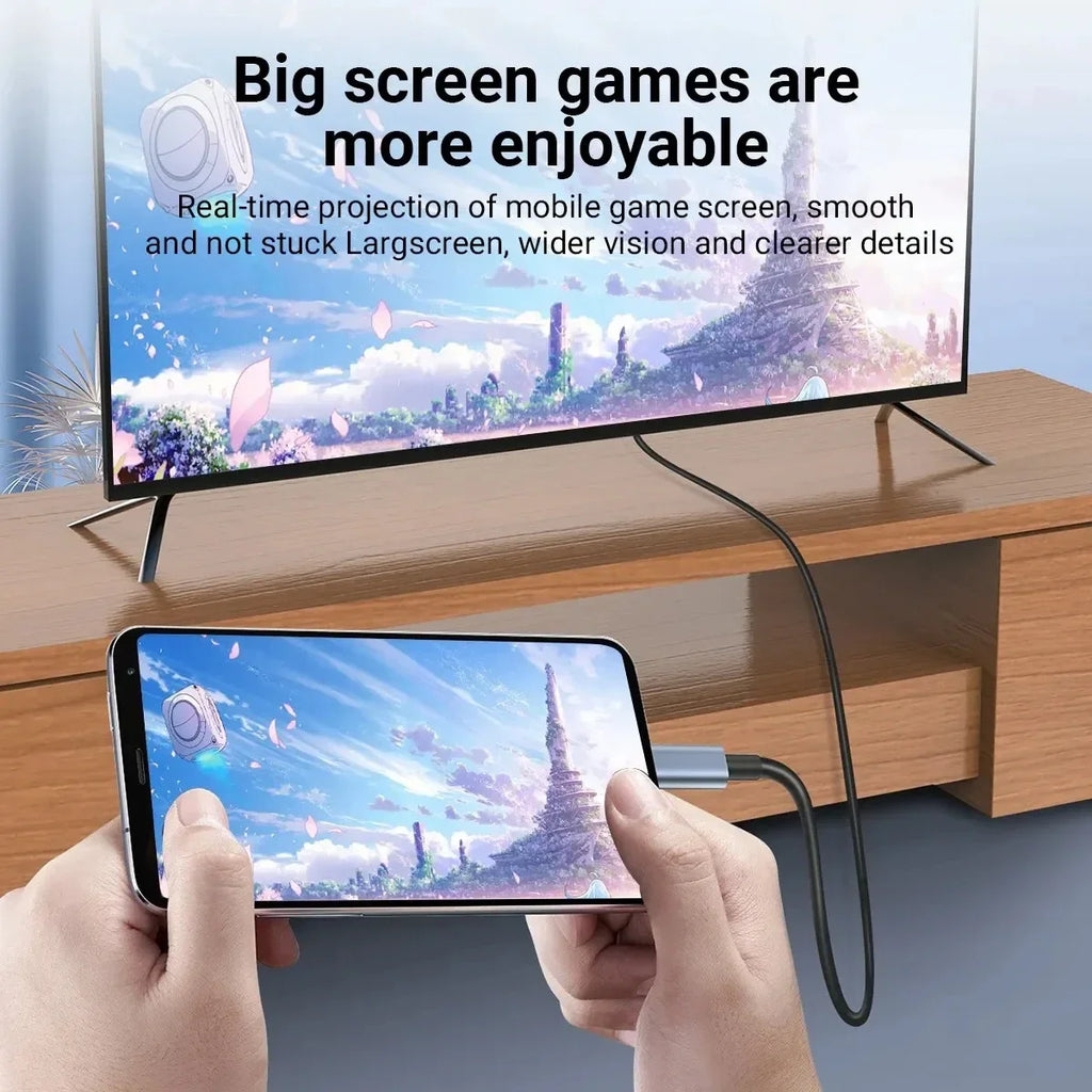 2m USB-C to HDMI-Compatible 4K Video Cable