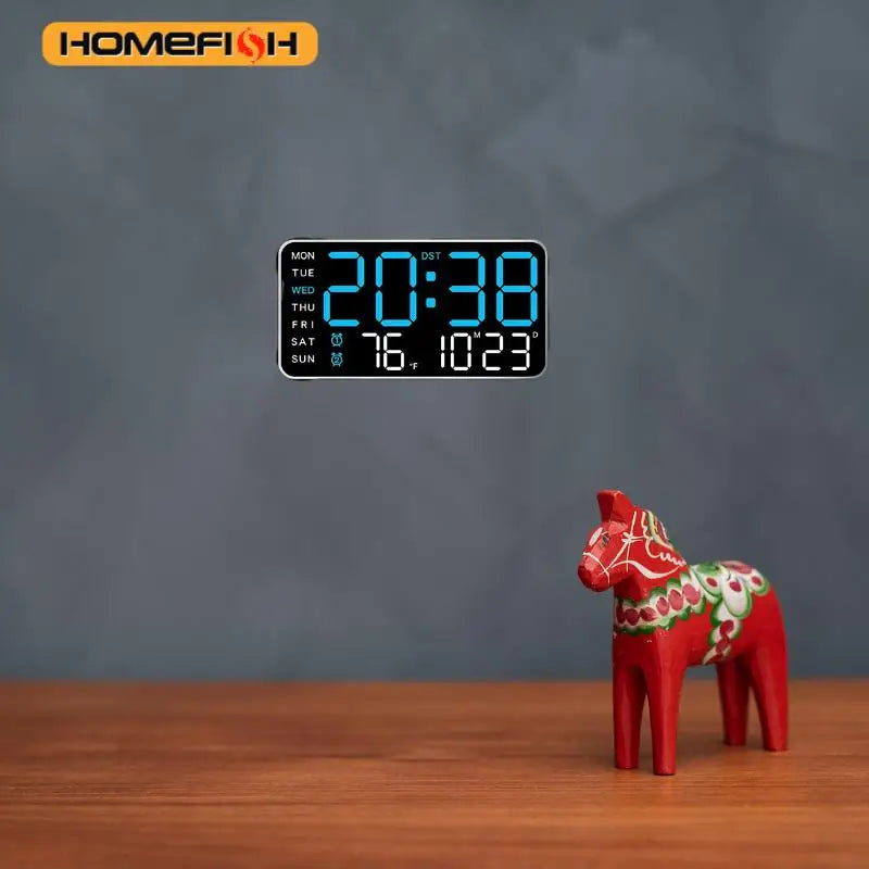 Large Digital LED Wall Clock with Remote Control