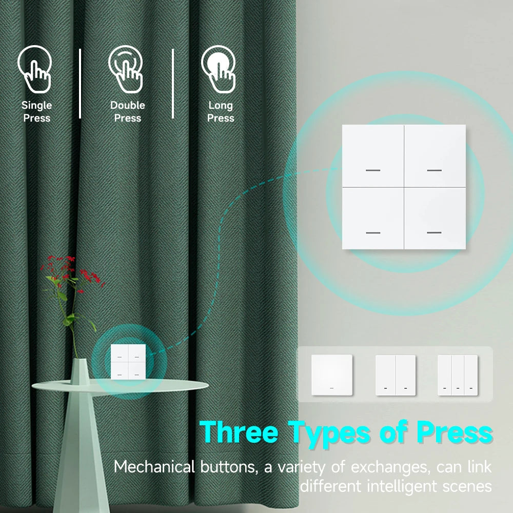 iHseno Tuya Zigbee 3.0 Smart Scene Switch