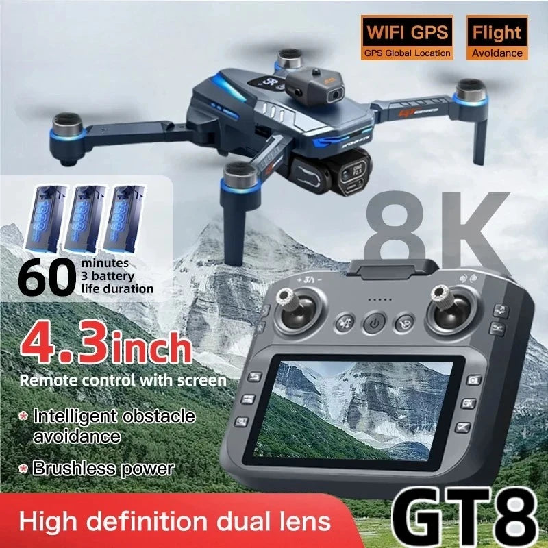 GT8 8K FPV Camera Drone with Obstacle Avoidance