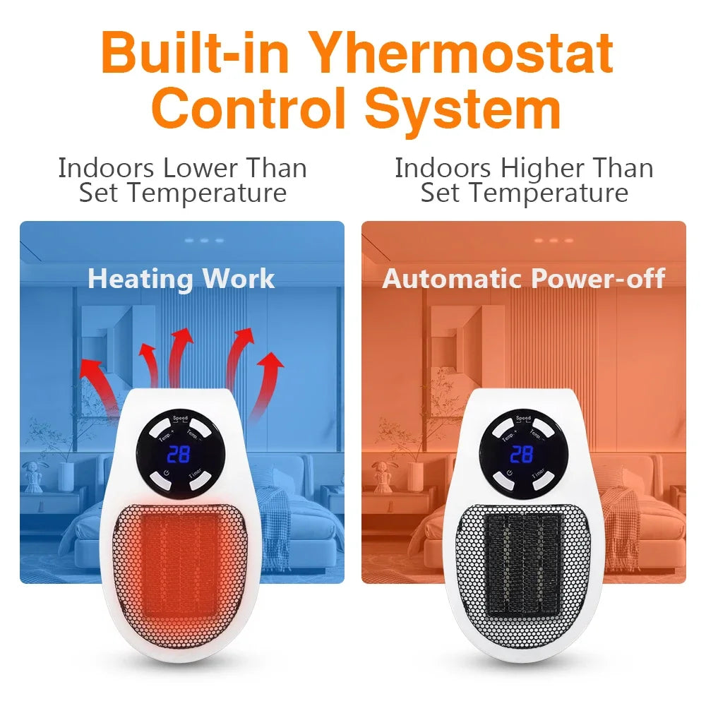 BAIHUAN 500W Plug-In Mini Heater