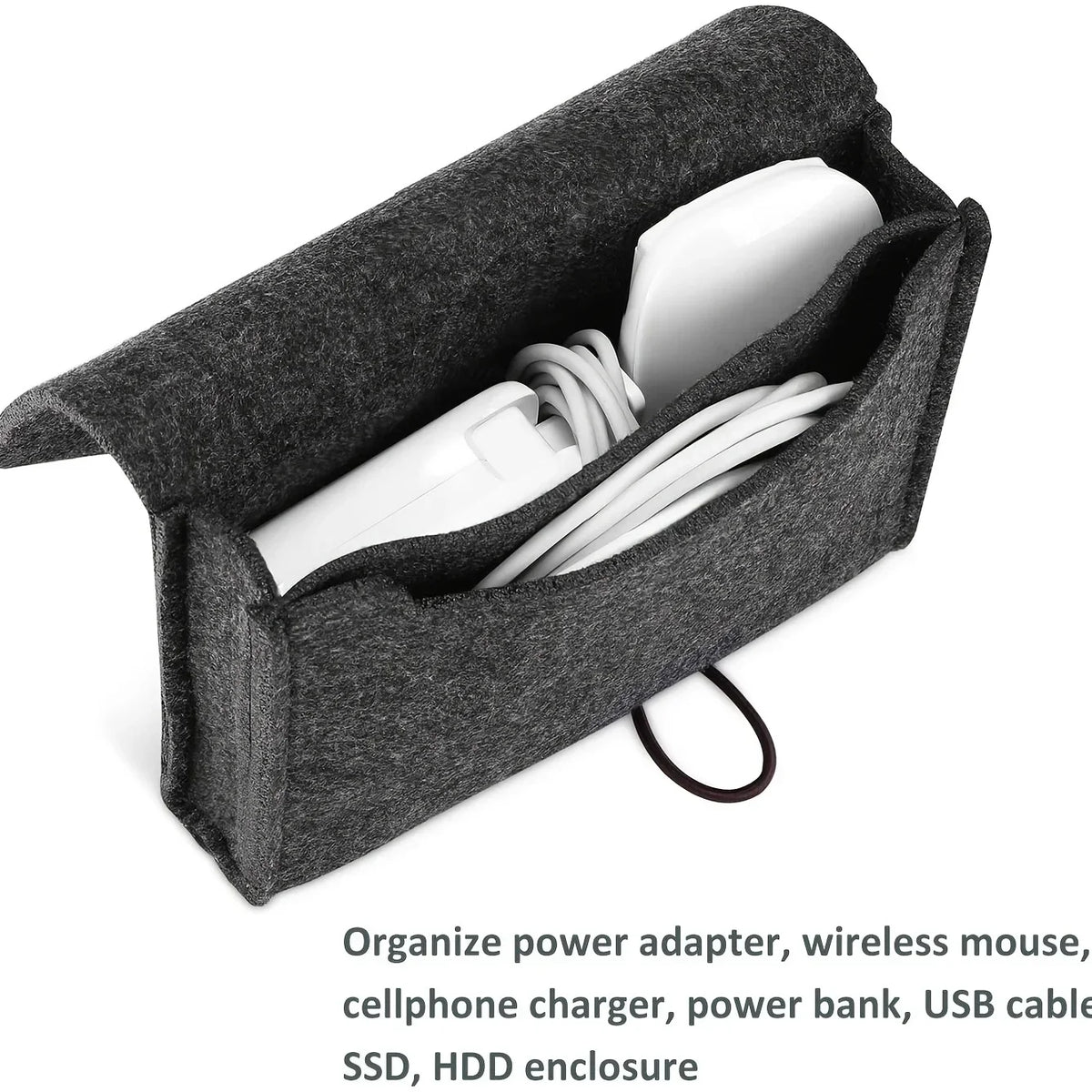 Portable Felt Electronics Accessories Organizer