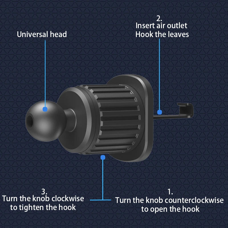 SEAMETAL 360° Air Vent Phone Holder Base