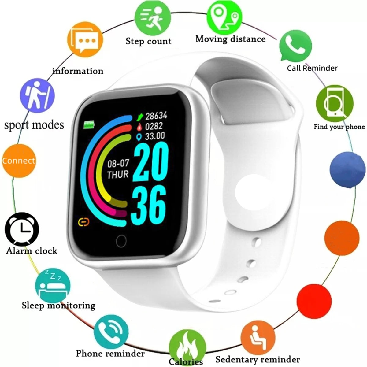 CHAONB 1.44-Inch Smart Fitness Watch