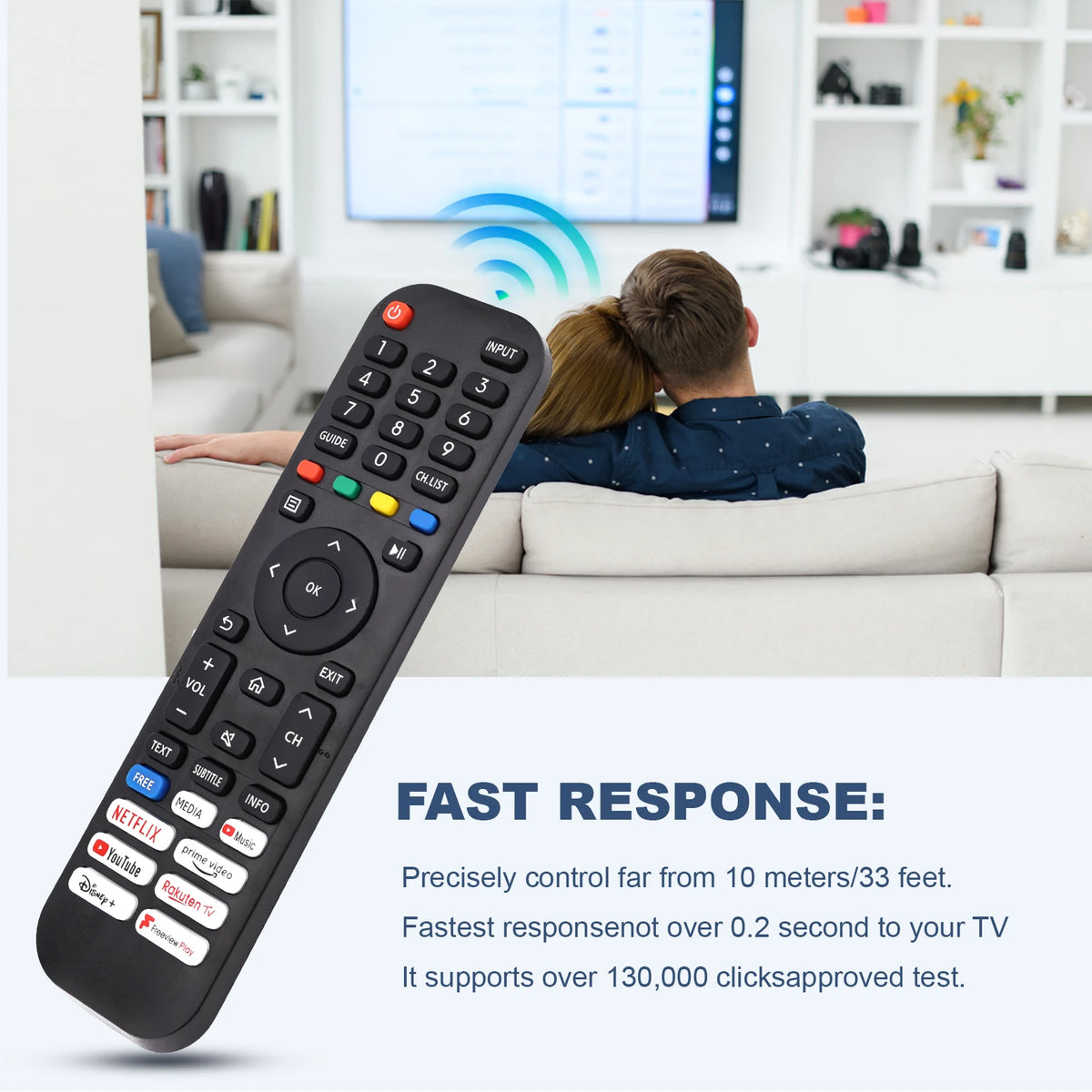 Universal Replacement Remote Control for Hisense Smart TVs