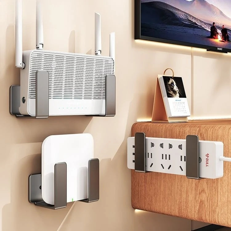 Wall-Mounted Router & Modem Storage Rack