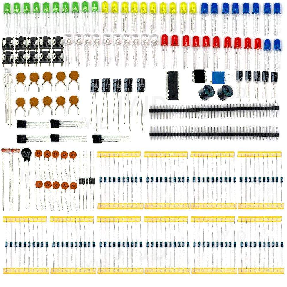 JYJDDIY 200+ Piece Electronics Starter Kit