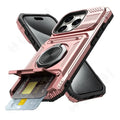 FAAGXUAA Heavy-Duty Magnetic Wallet Case with Ring Stand