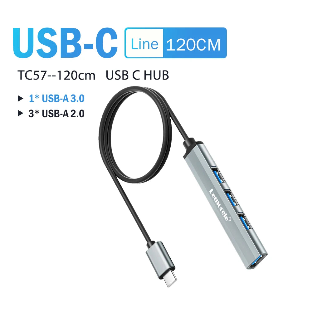 Lemorele TC57 4-Port USB-C Hub