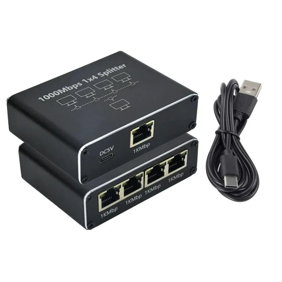 TABLLYUGE 1-to-4 Gigabit Ethernet Splitter