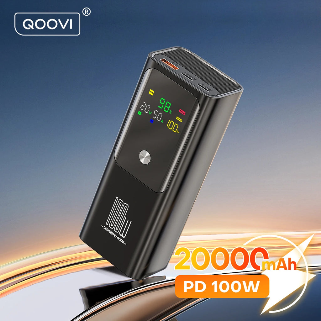 QOOVI 20000mAh 100W PD Power Bank