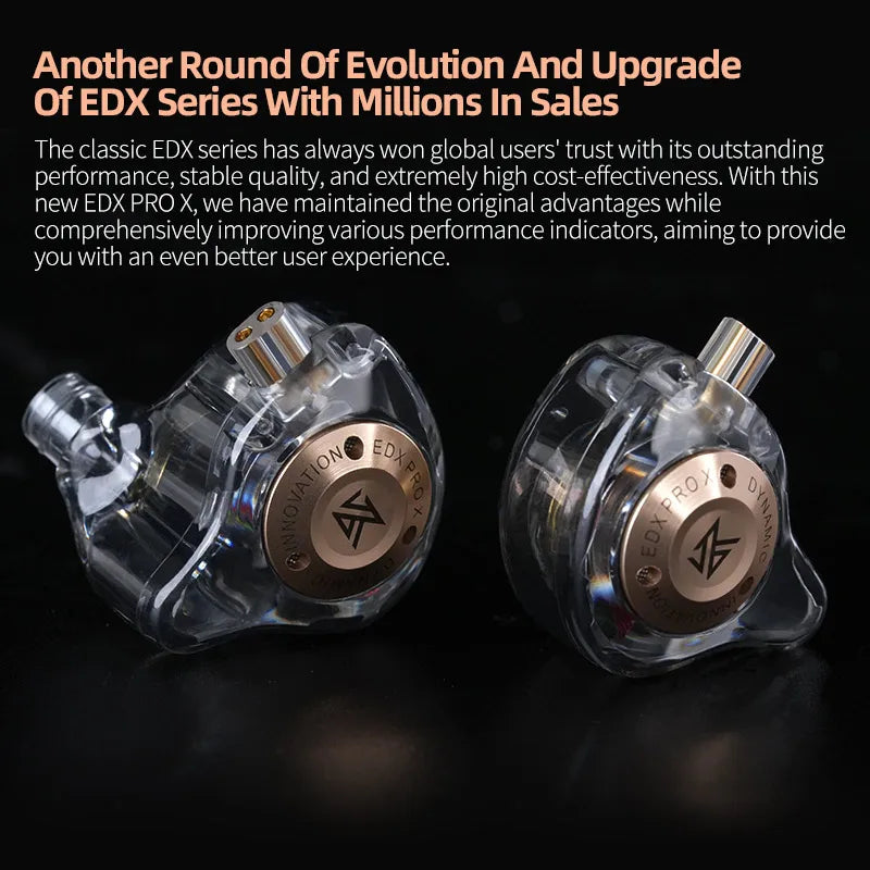 KZ EDX Pro X Dynamic HiFi In-Ear Monitor Earphones