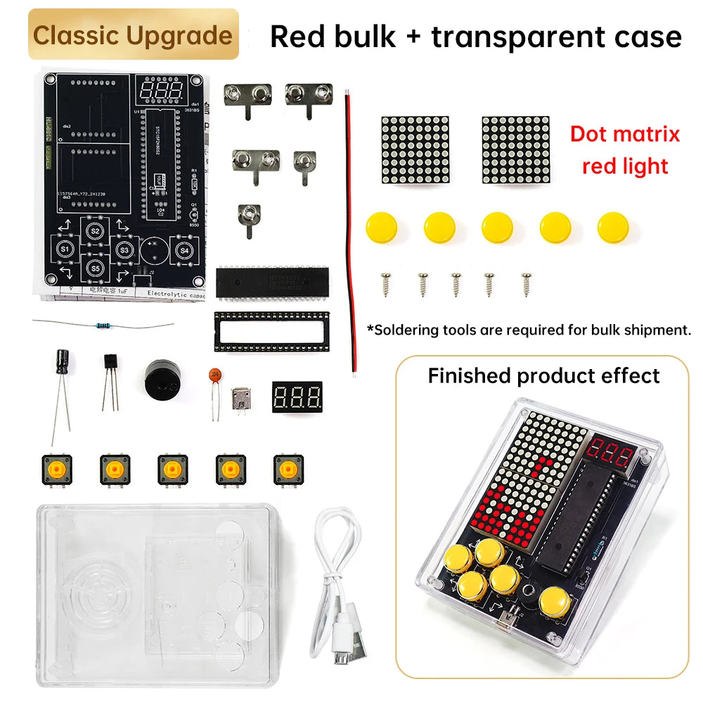 diymore 7-in-1 Pixel Game Console DIY Soldering Kit