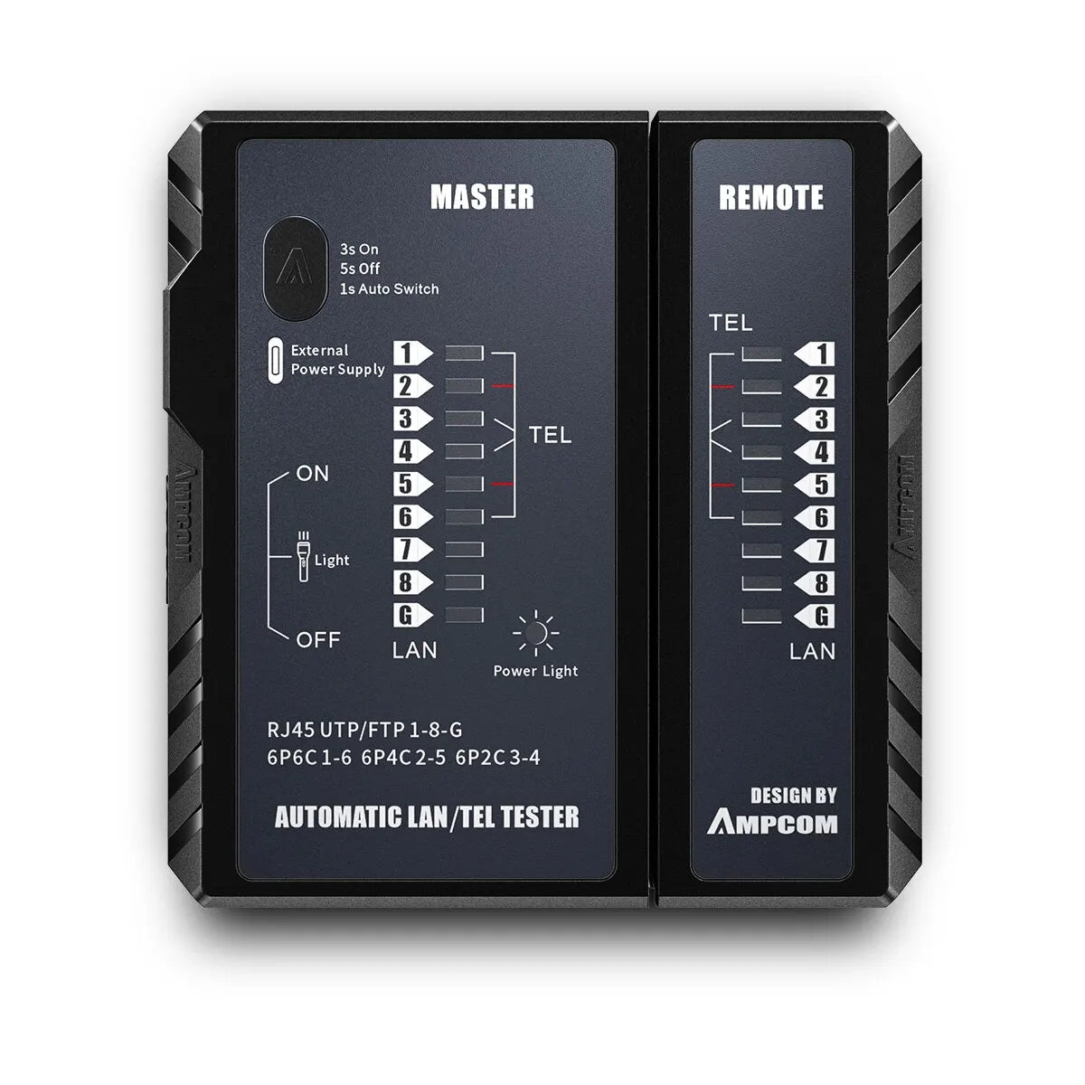 AMPCOM RJ45 & RJ11 Network Cable Tester