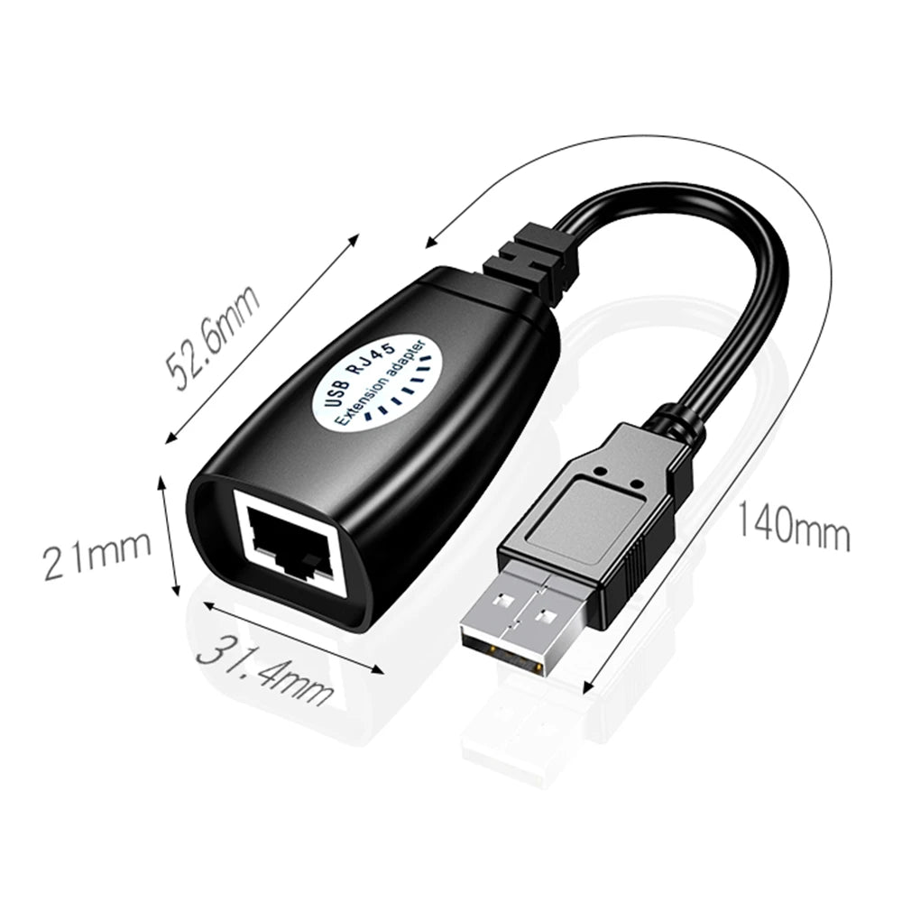 USB to RJ45 Extension Adapter Pair