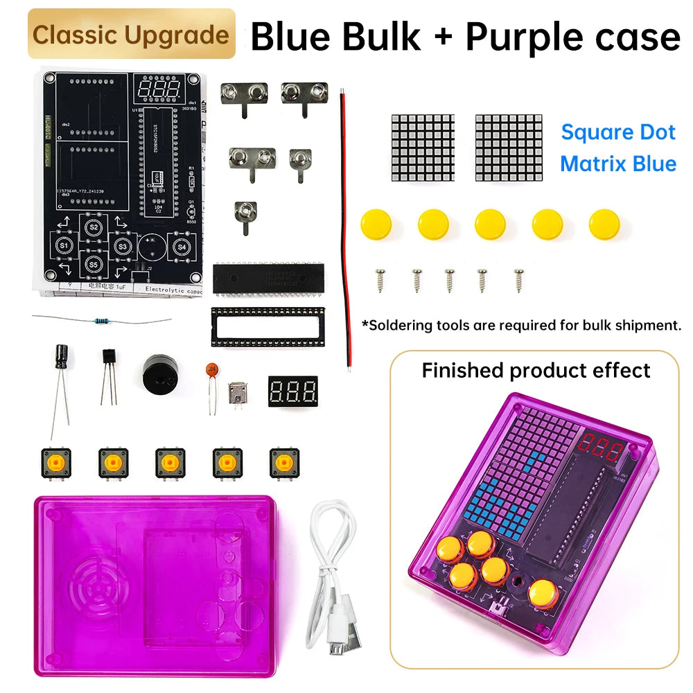 diymore 7-in-1 Pixel Game Console DIY Soldering Kit