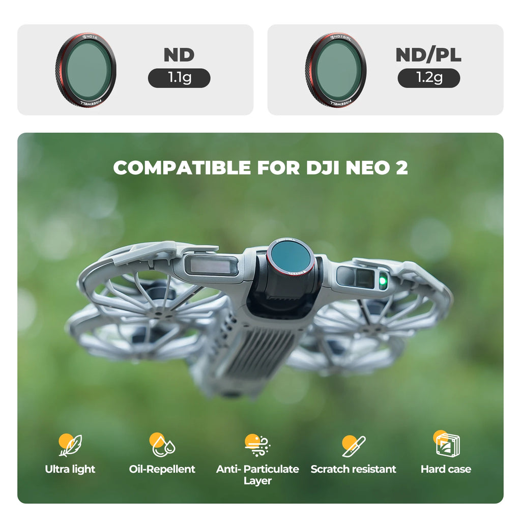 FREEWELL 3-Pack Magnetic Filter Set for DJI Neo 2