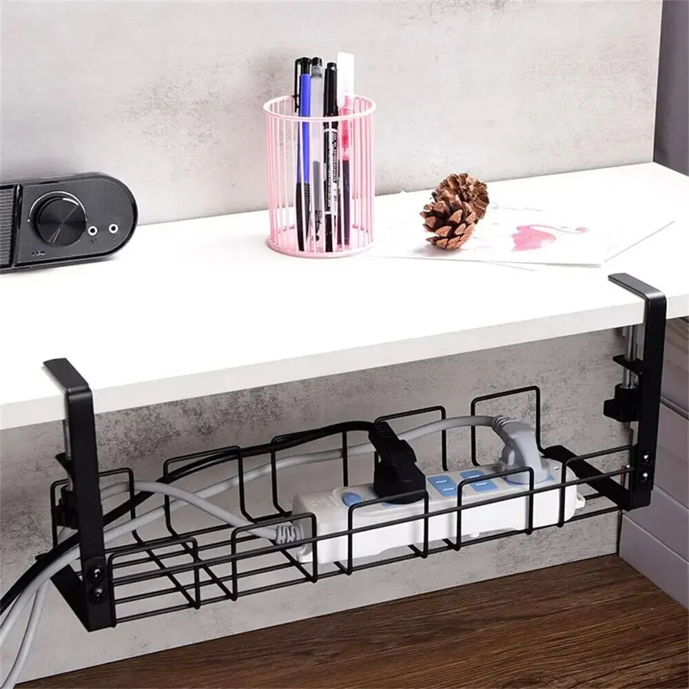 Under Desk Metal Cable Management Rack