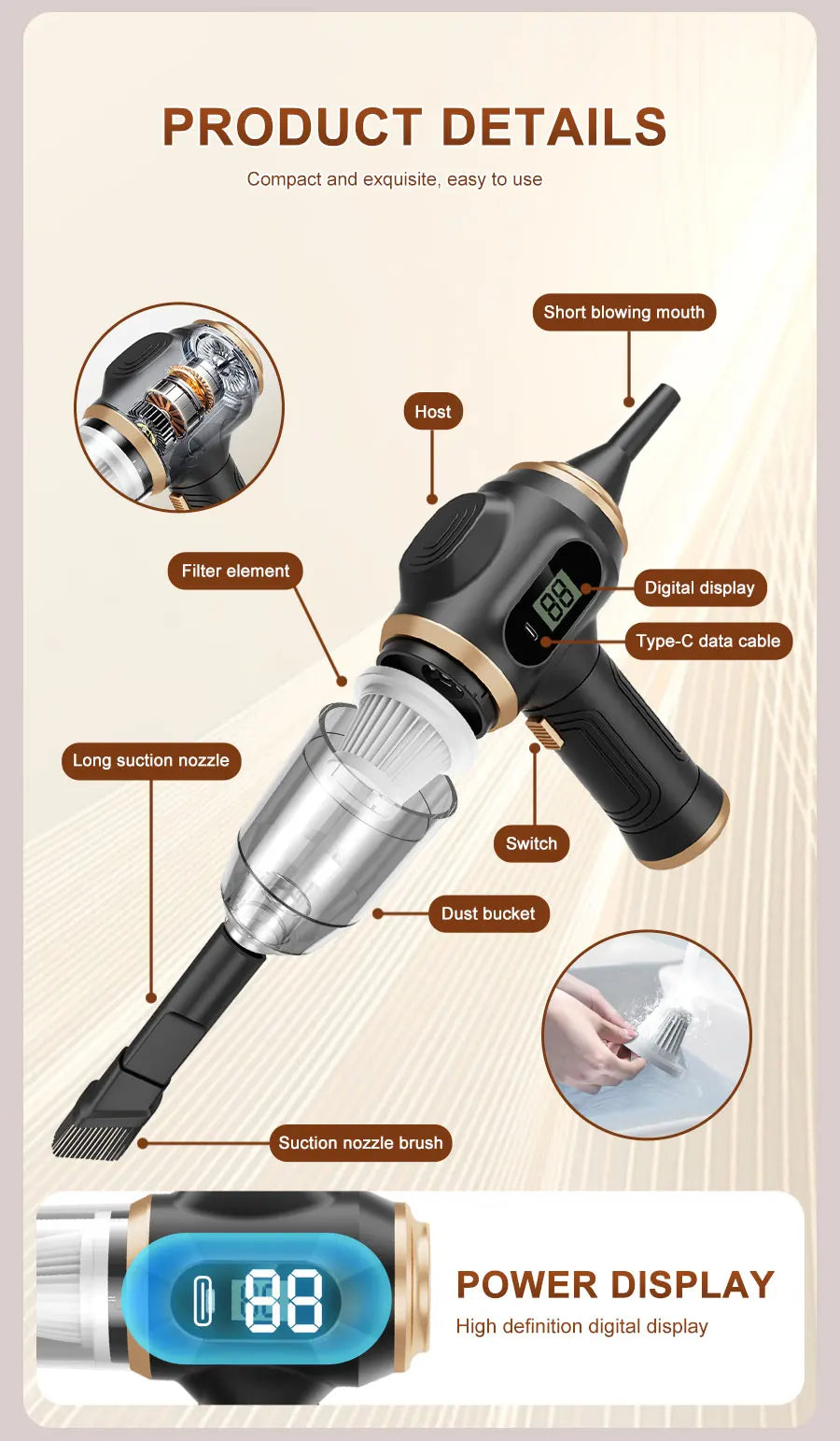 Cordless Handheld Vacuum Cleaner