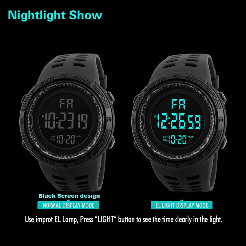 YIKAZE Multifunction Digital Sports Watch