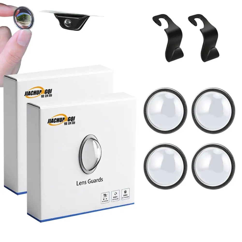 4-Piece Car Camera Lens Protector Kit with Hooks