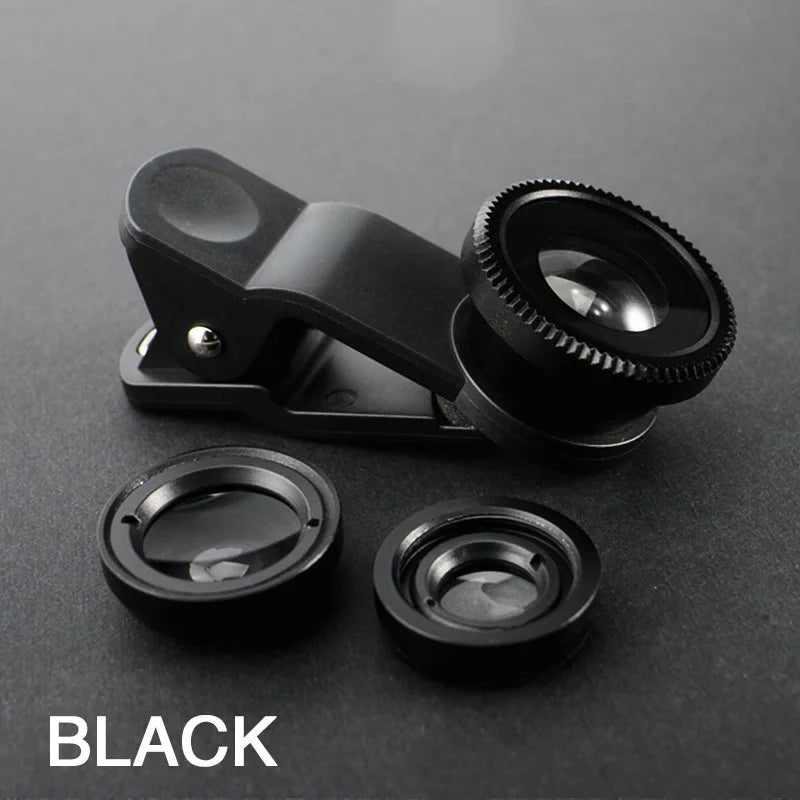AICSRAD 3-in-1 Fisheye, Wide-Angle & Macro Phone Lens