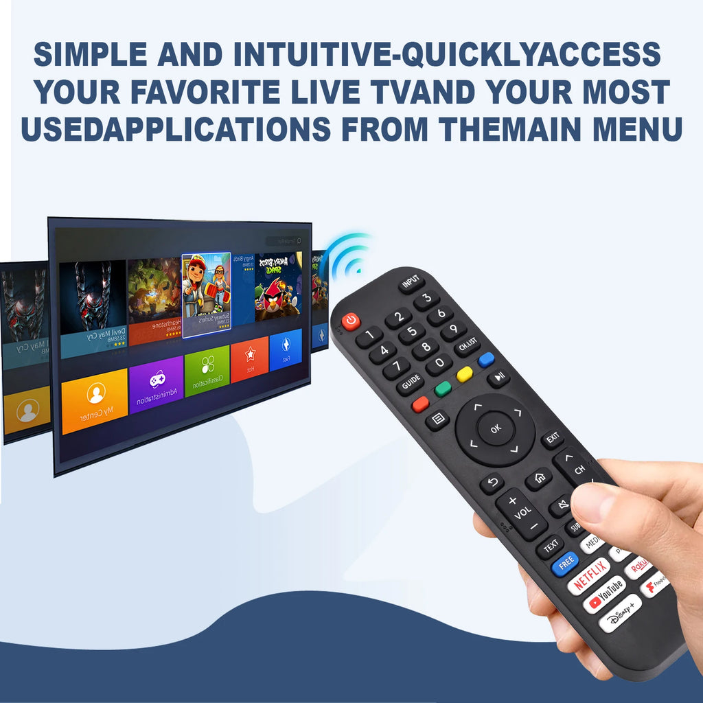 Universal Replacement Remote Control for Hisense Smart TVs