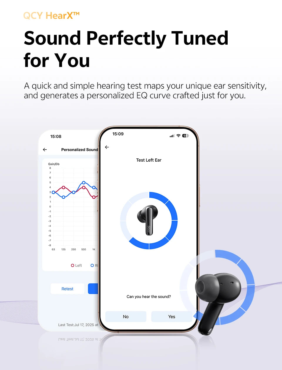 QCY MeloBuds N70 Bluetooth 6.0 ANC TWS Earbuds