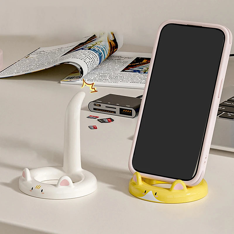 Cute Cat Desktop Phone Holder