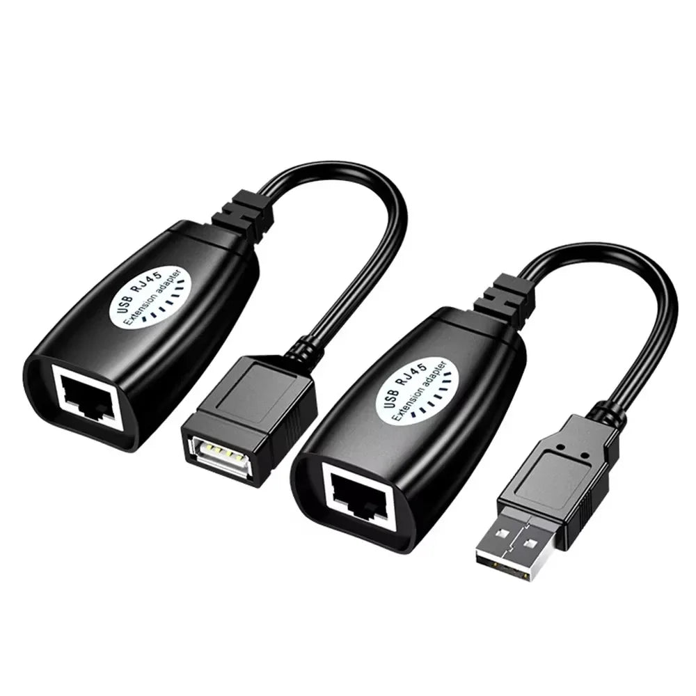USB to RJ45 Extension Adapter Pair