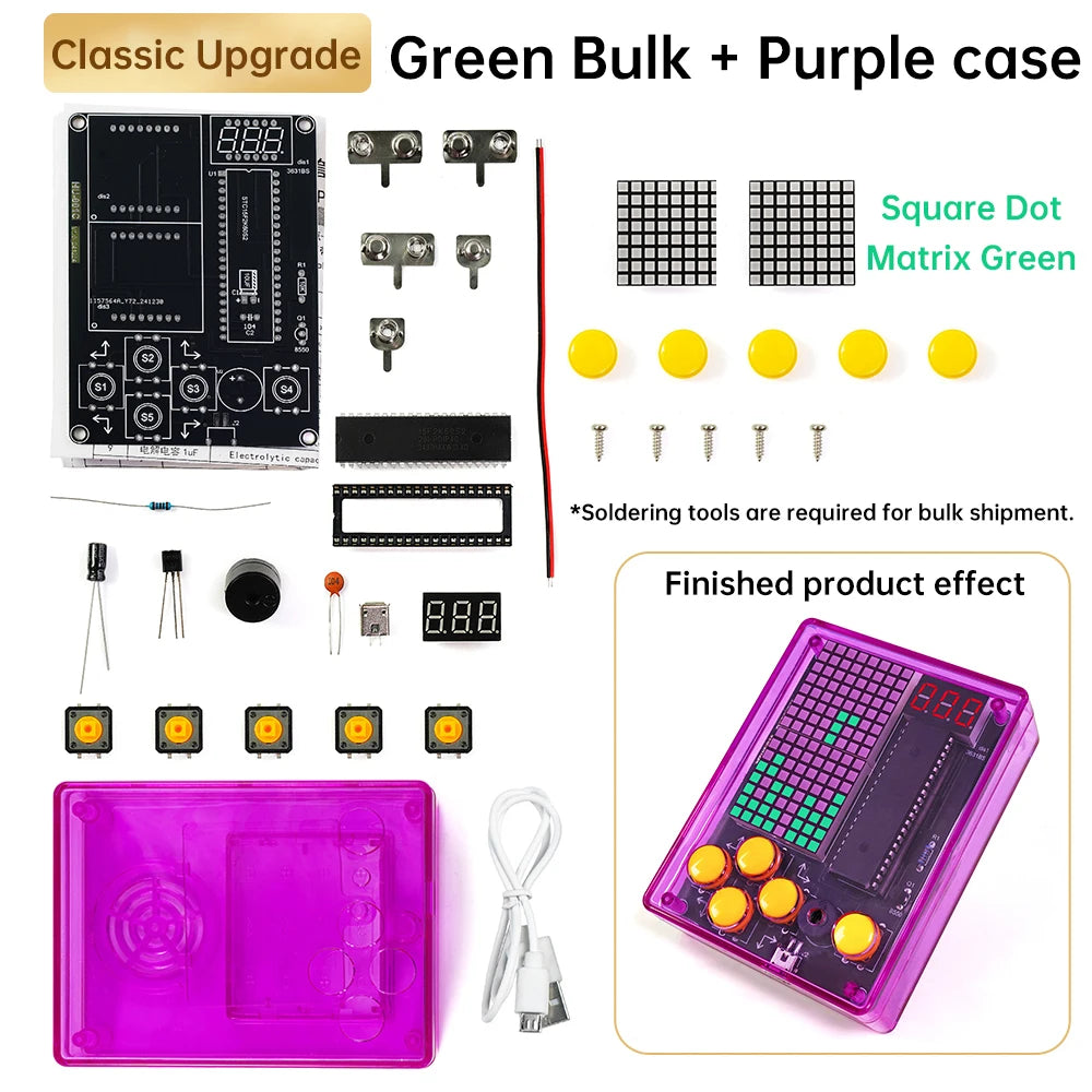 diymore 7-in-1 Pixel Game Console DIY Soldering Kit