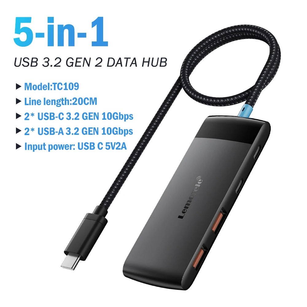 Lemorele TC57 4-Port USB-C Hub