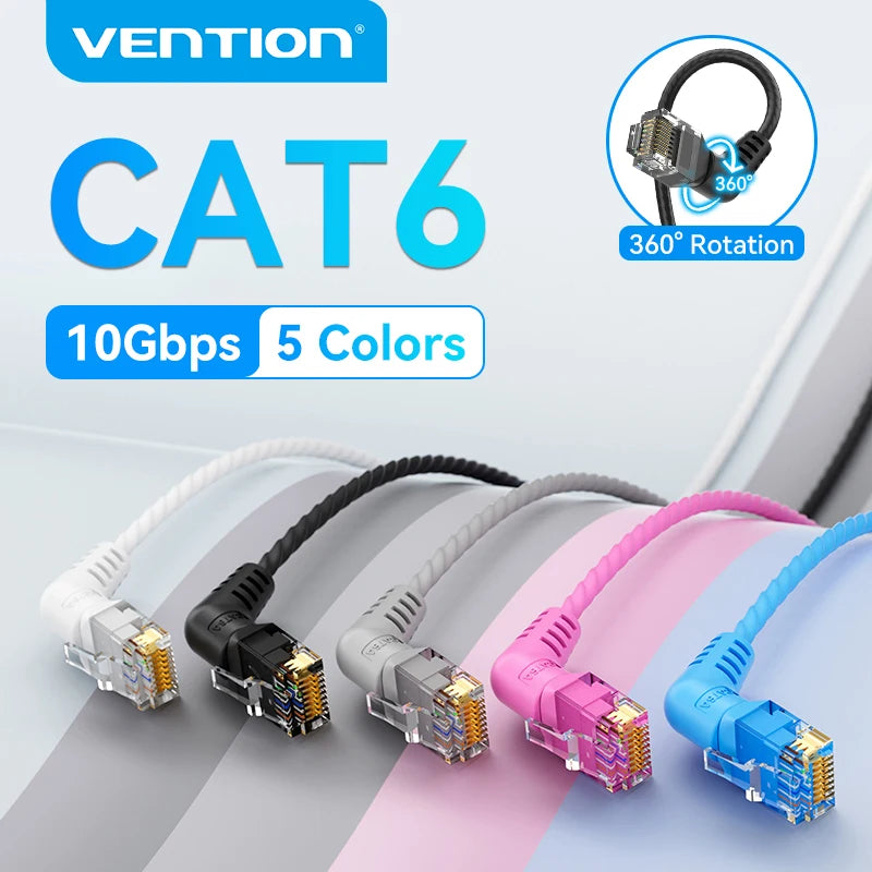 Vention CAT6A 10Gbps Rotating Ethernet Cable