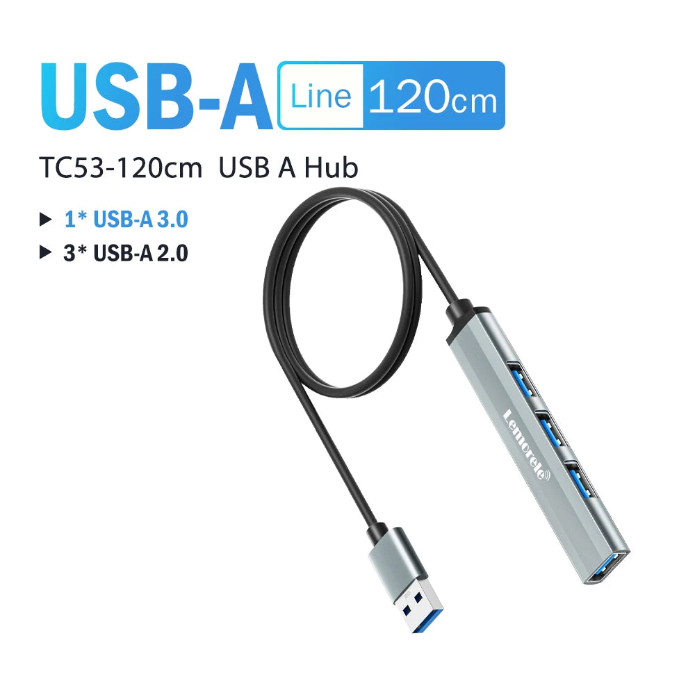 Lemorele TC57 4-Port USB-C Hub