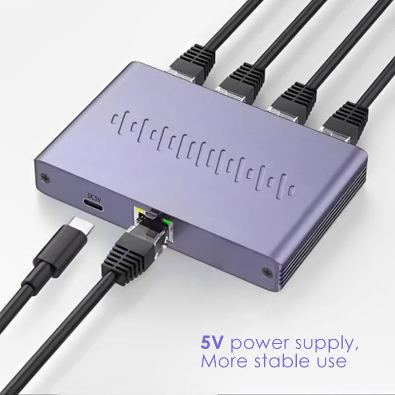 OllyMurs 1-to-4 Gigabit Ethernet Splitter