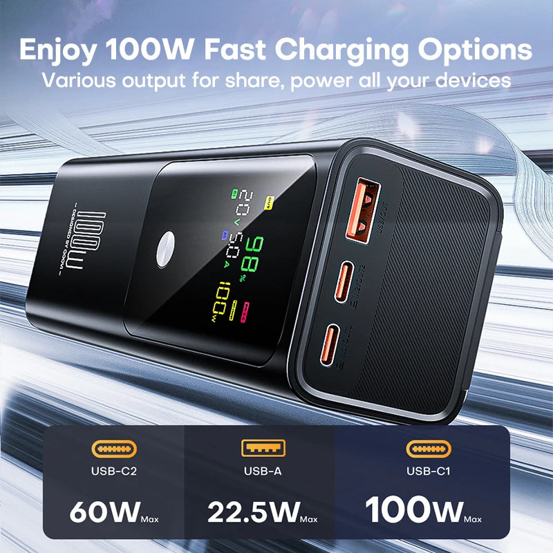 QOOVI 20000mAh 100W PD Power Bank