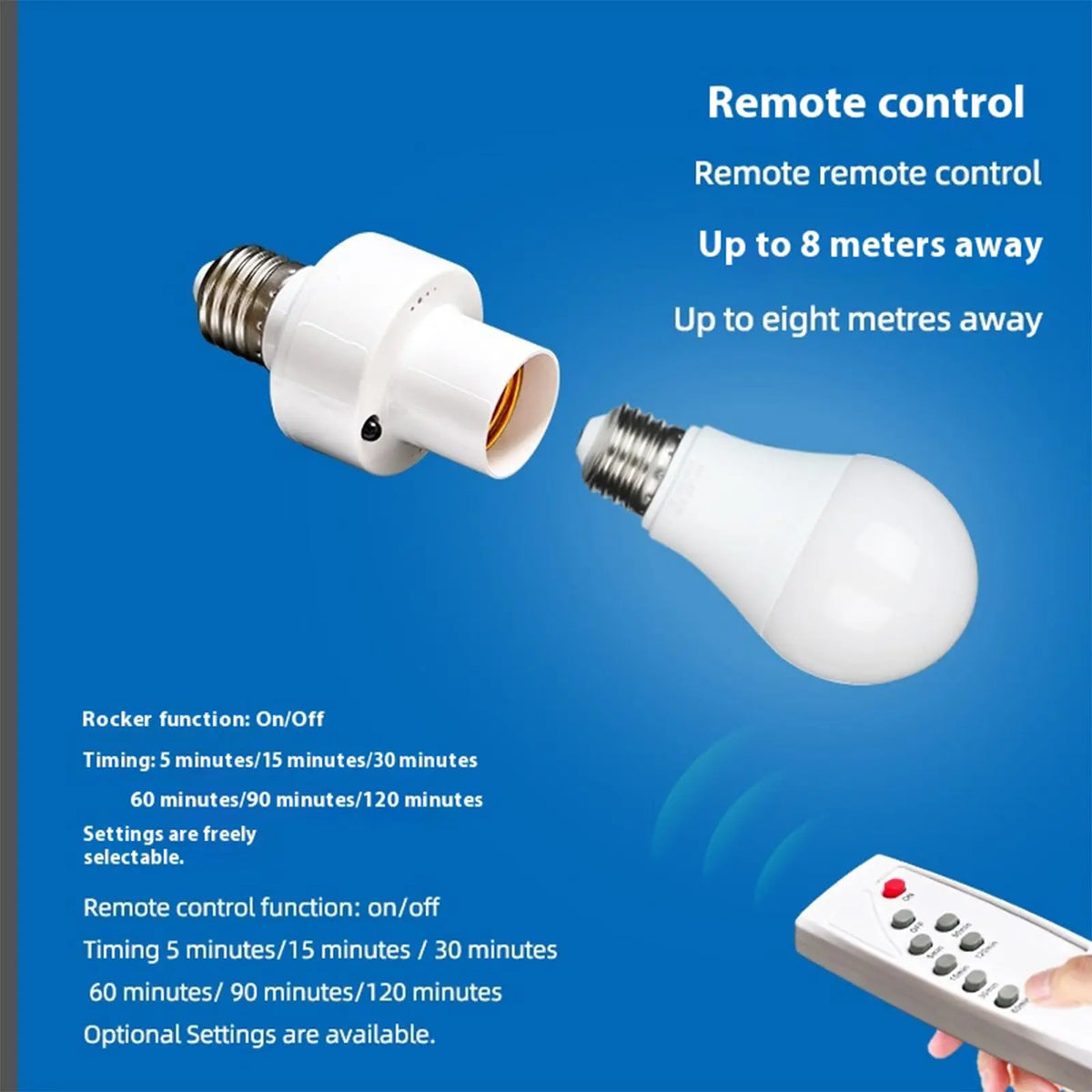 E27 Remote Control Lamp Holder