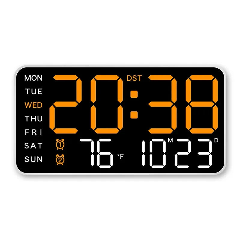 Large Digital LED Wall Clock with Remote Control