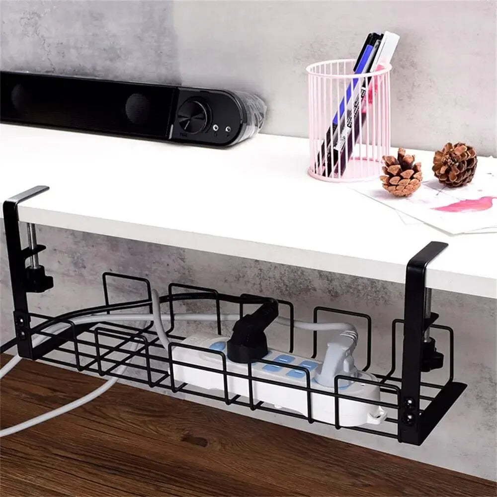 Under Desk Metal Cable Management Rack