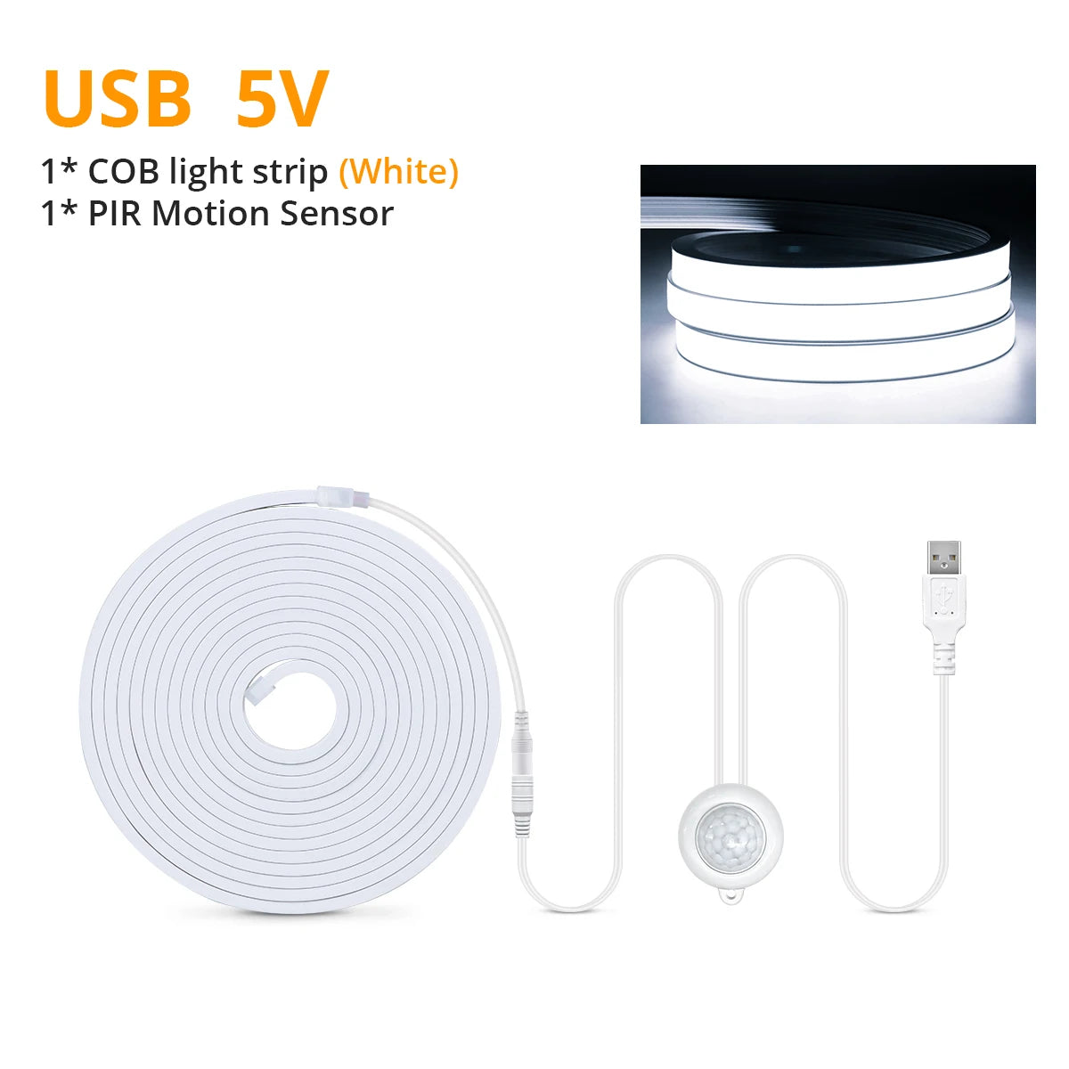 Gyarfas Motion Sensor COB LED Strip Light
