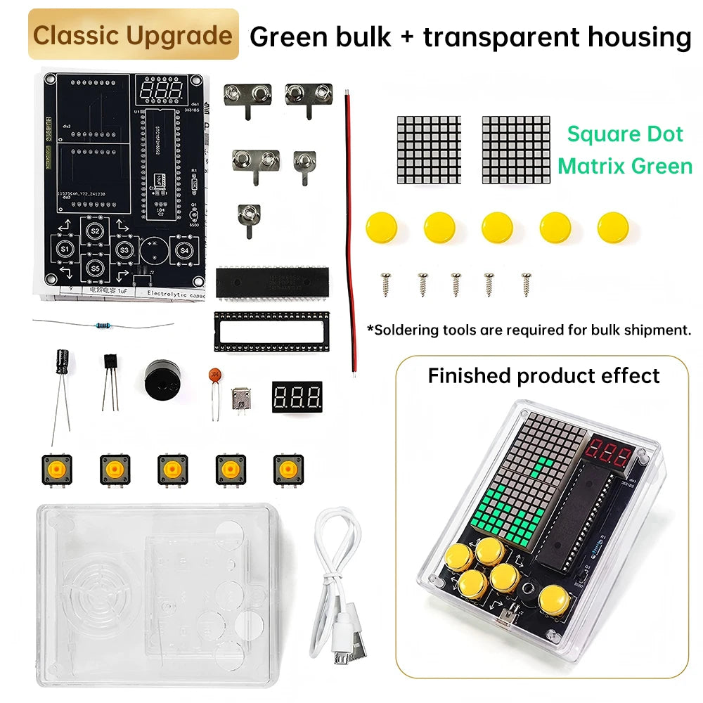 diymore 7-in-1 Pixel Game Console DIY Soldering Kit