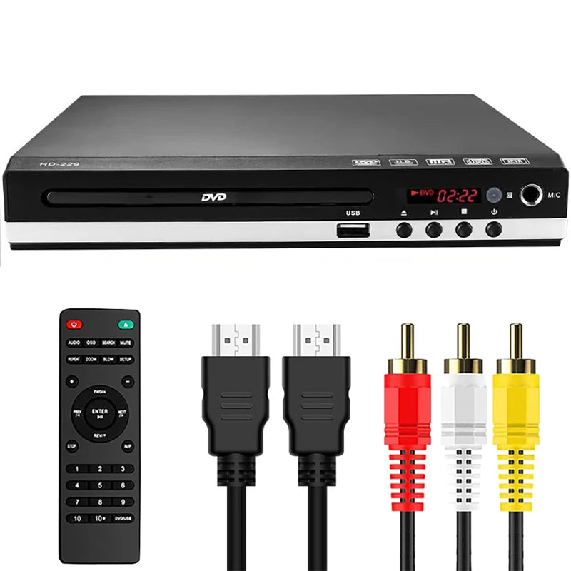 Dreamburgh 1080P DVD Player with USB & Microphone Input