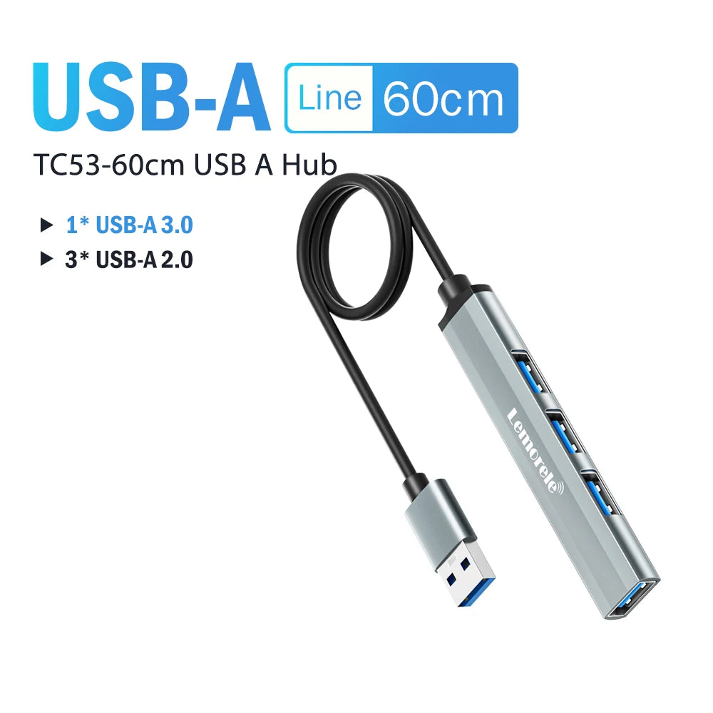 Lemorele TC57 4-Port USB-C Hub