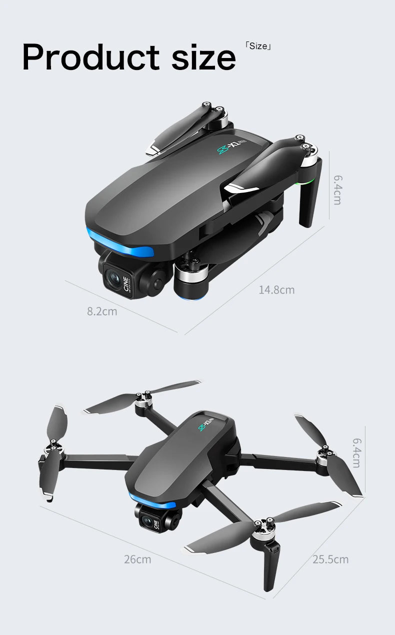 S-X1 MAX 4K Camera Drone with 3-Axis Gimbal