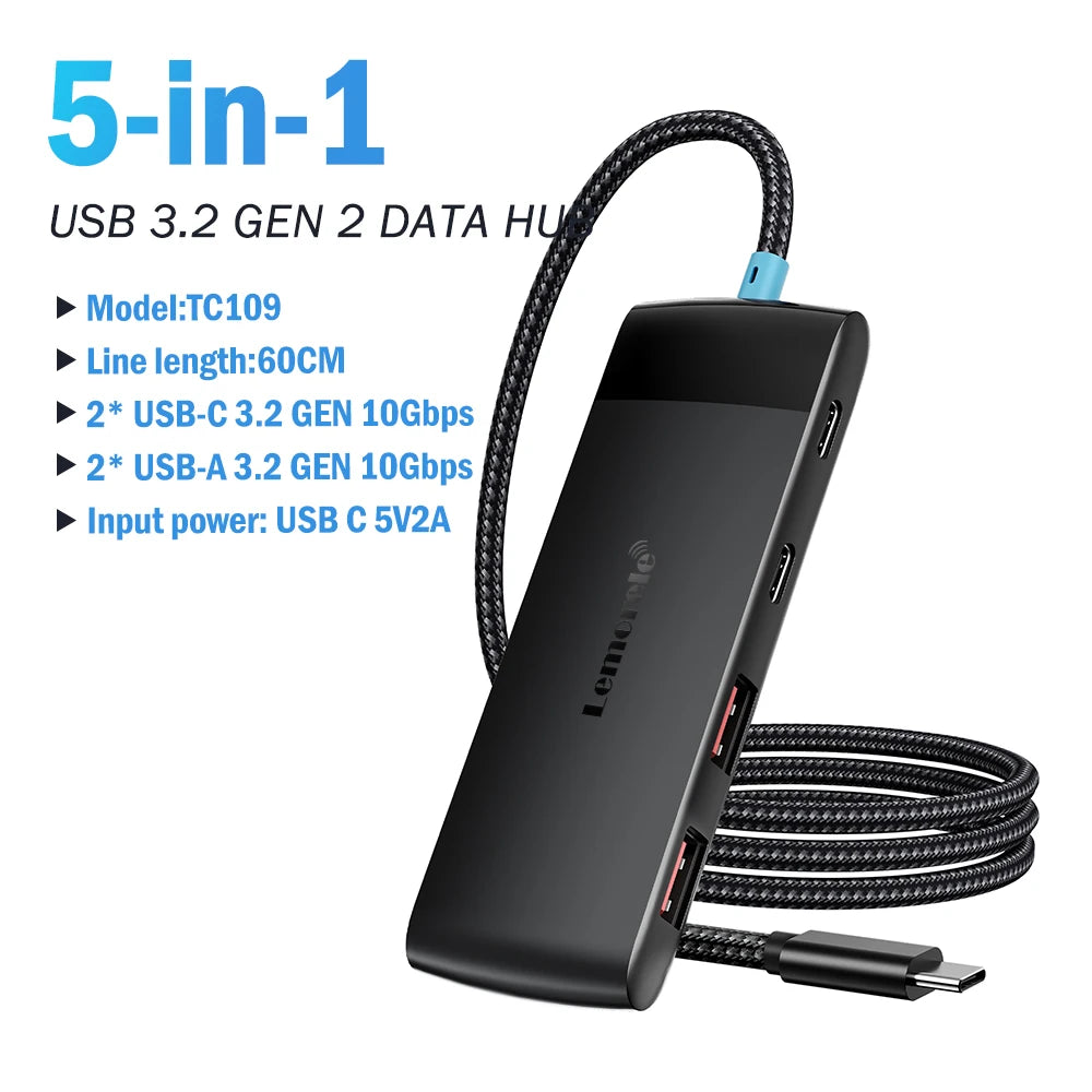 Lemorele TC57 4-Port USB-C Hub