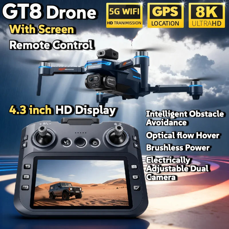 GT8 4K/8K FPV Camera Drone with Obstacle Avoidance