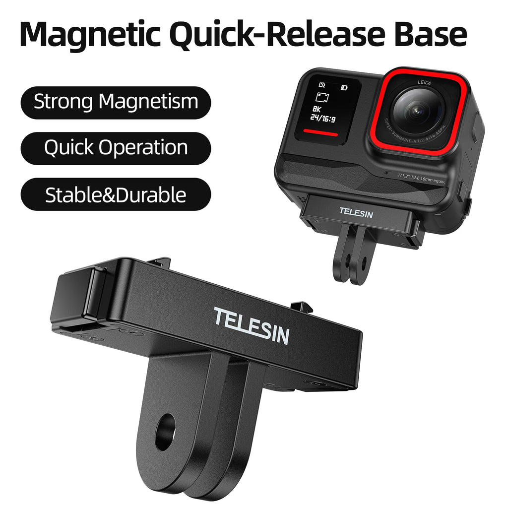 TELESIN Magnetic Quick-Release Adapter for Insta360 Ace