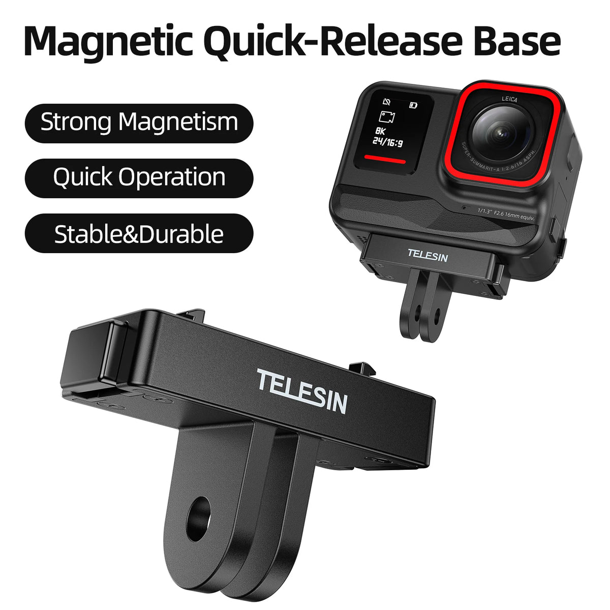 TELESIN Magnetic Quick-Release Adapter for Insta360 Ace