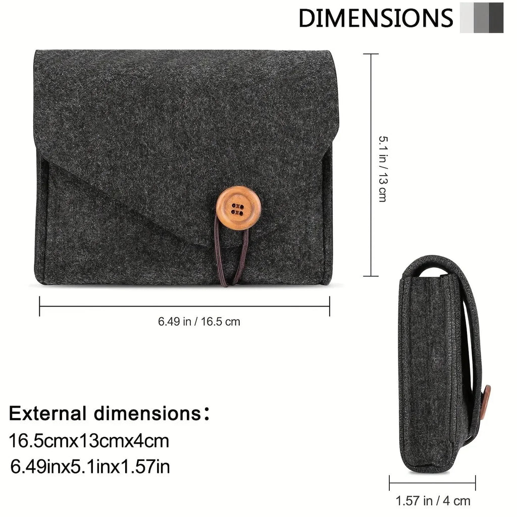 Portable Felt Electronics Accessories Organizer